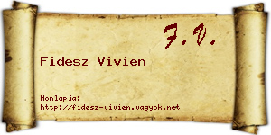 Fidesz Vivien névjegykártya